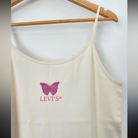 Levi's white butterfly tank top - Picture 3 of 4